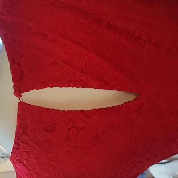 Torrid red lace skater dress sz 0 (12-14) - Picture 3 of 5